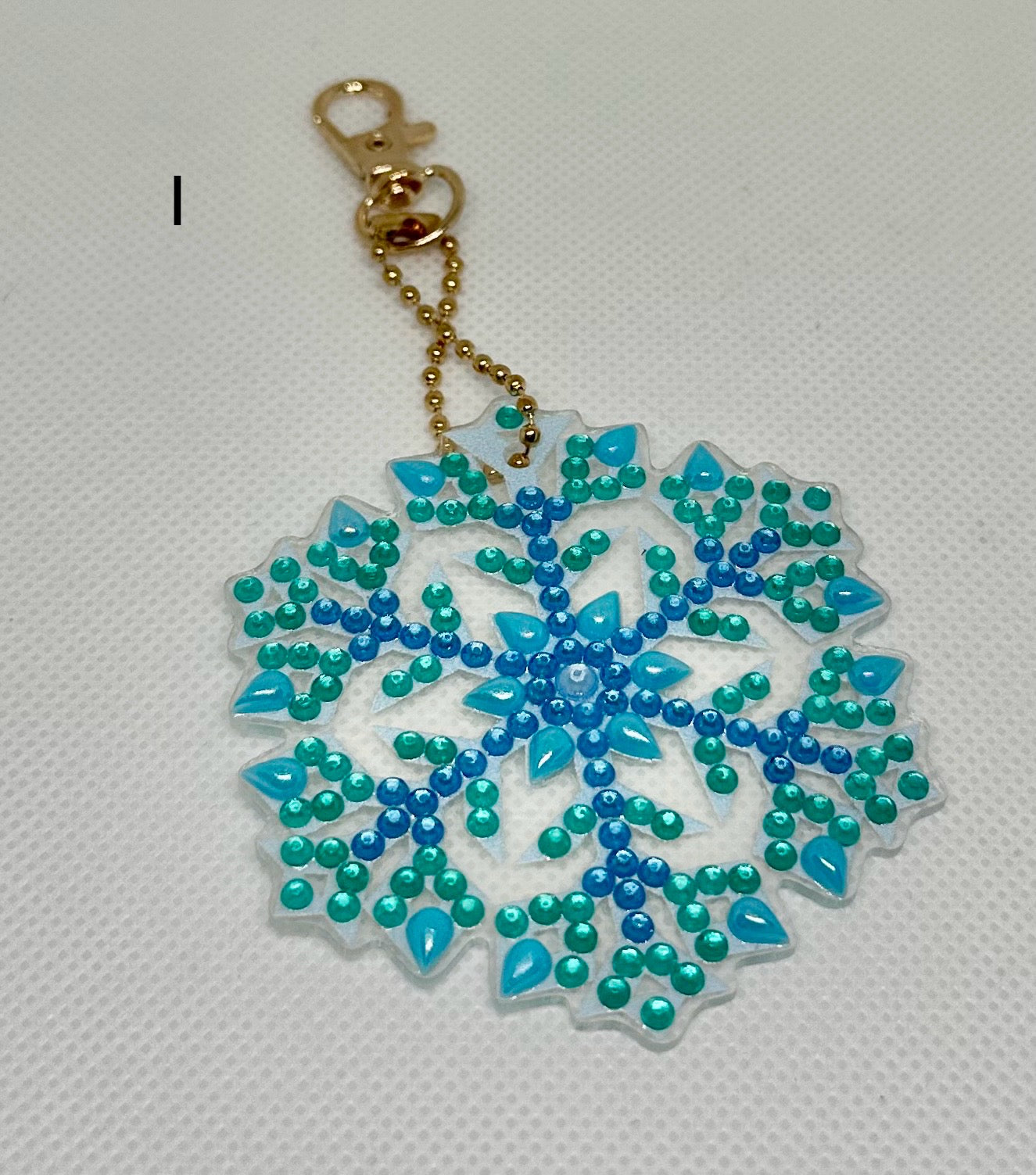 Rhinestone Snowflake Keychain