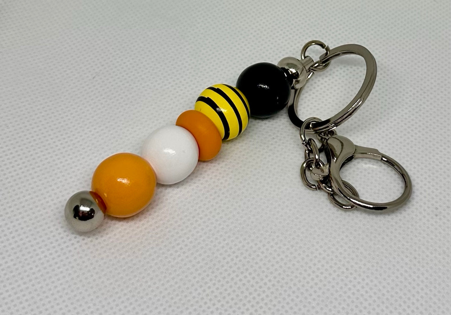 Wood Beaded Keychain