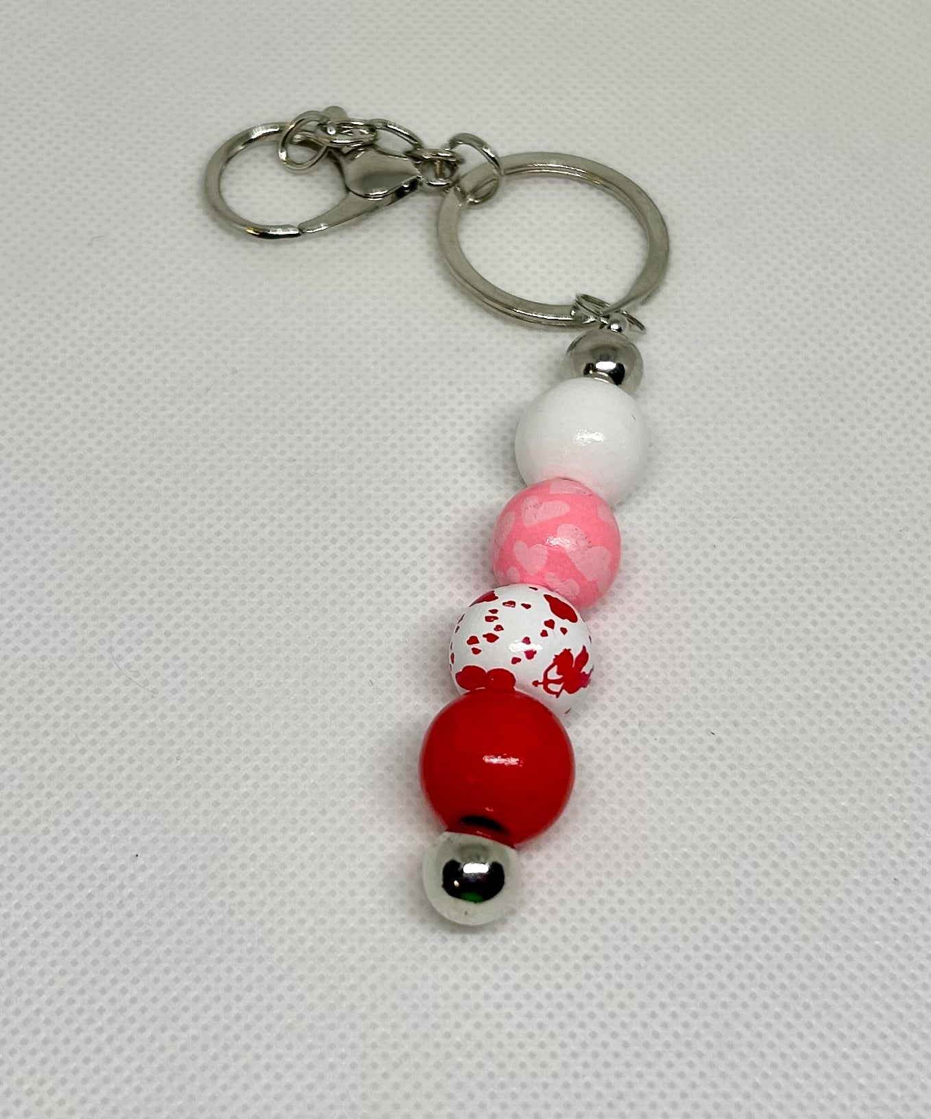 Wood Beaded Keychain