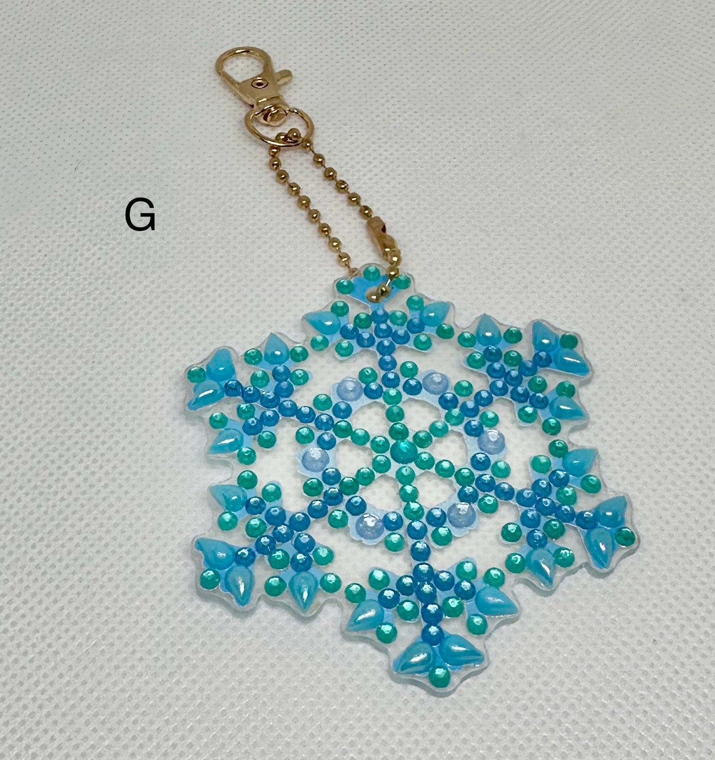 Rhinestone Snowflake Keychain