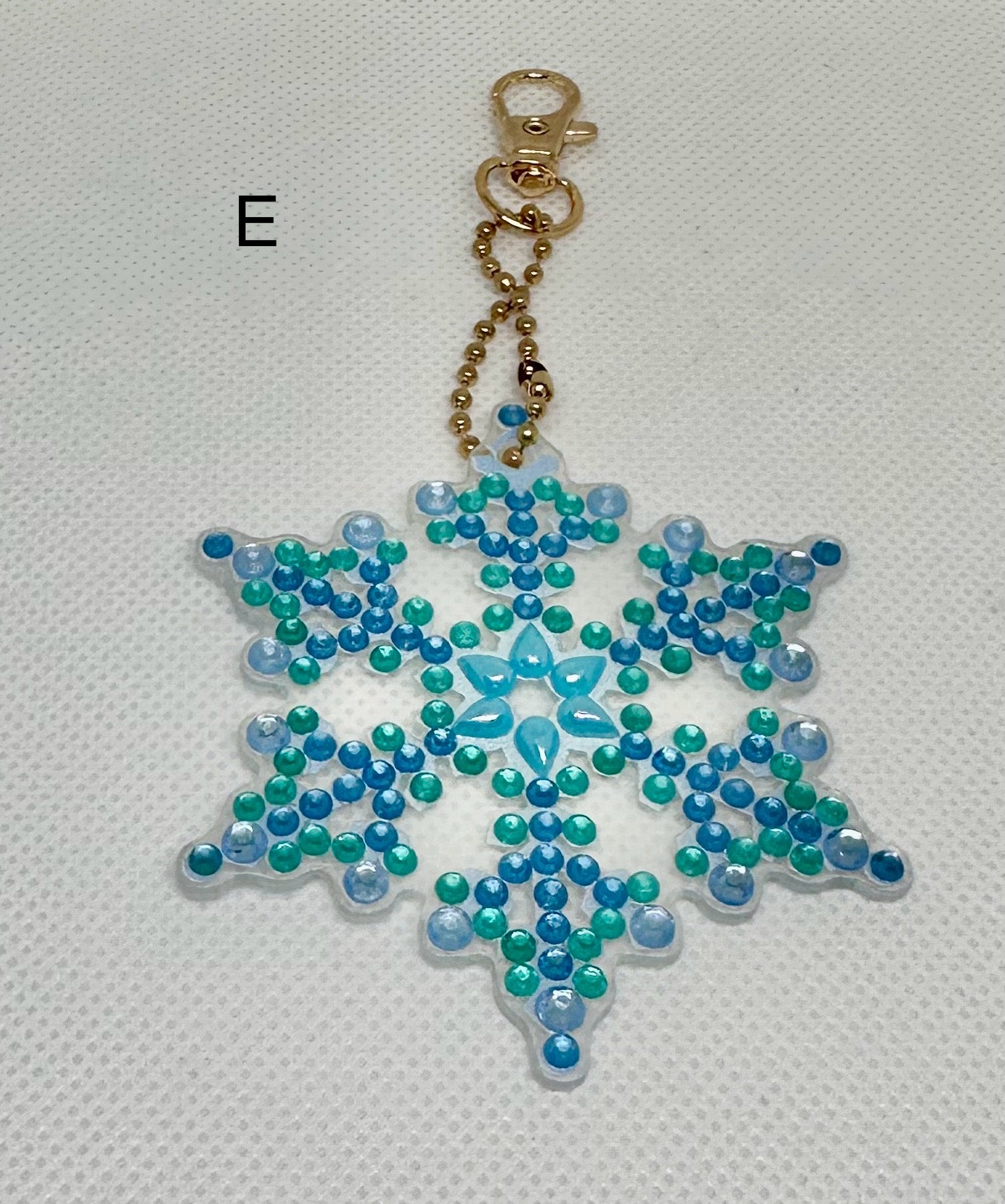 Rhinestone Snowflake Keychain