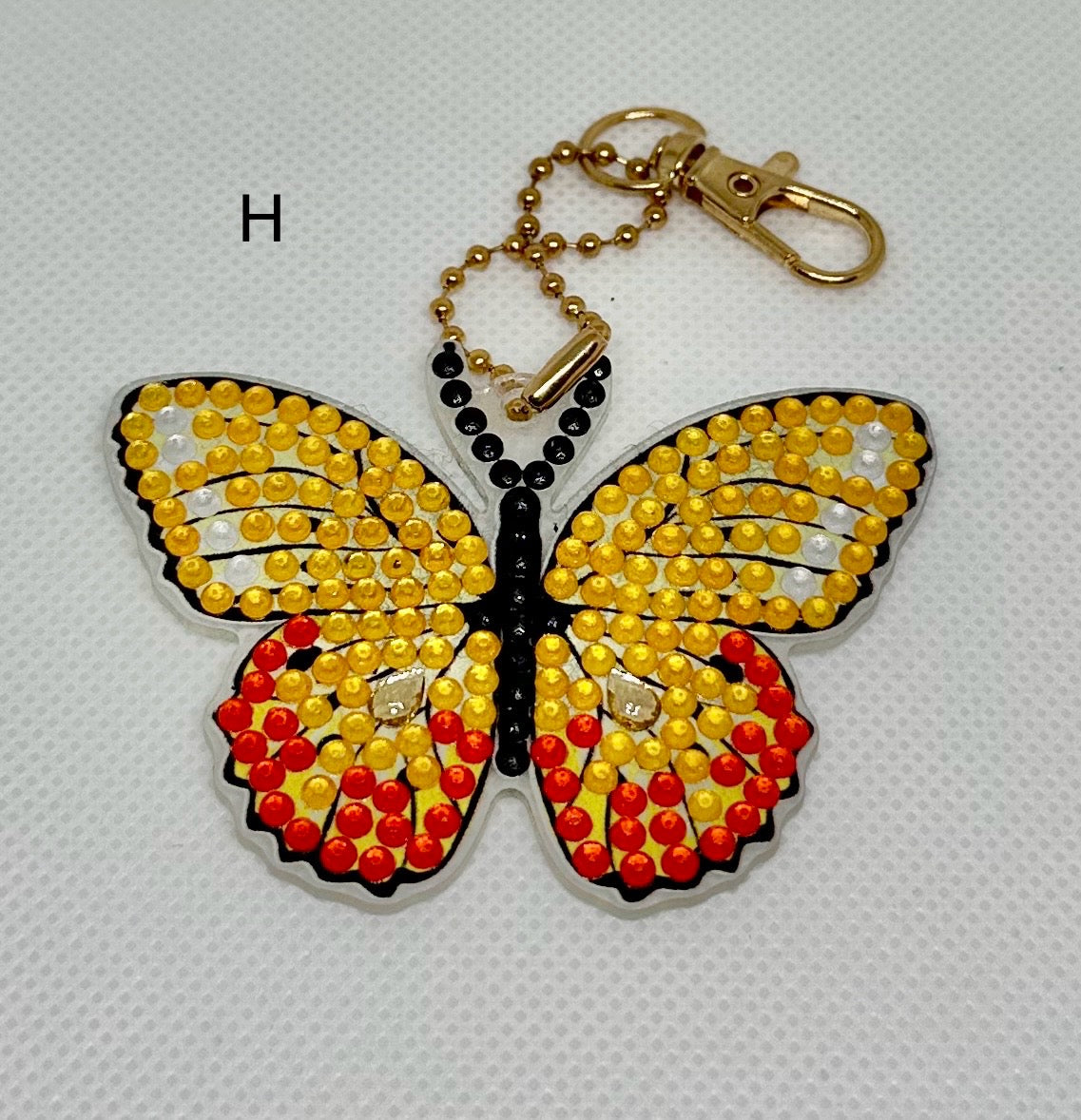 Rhinestone Butterfly Keychain