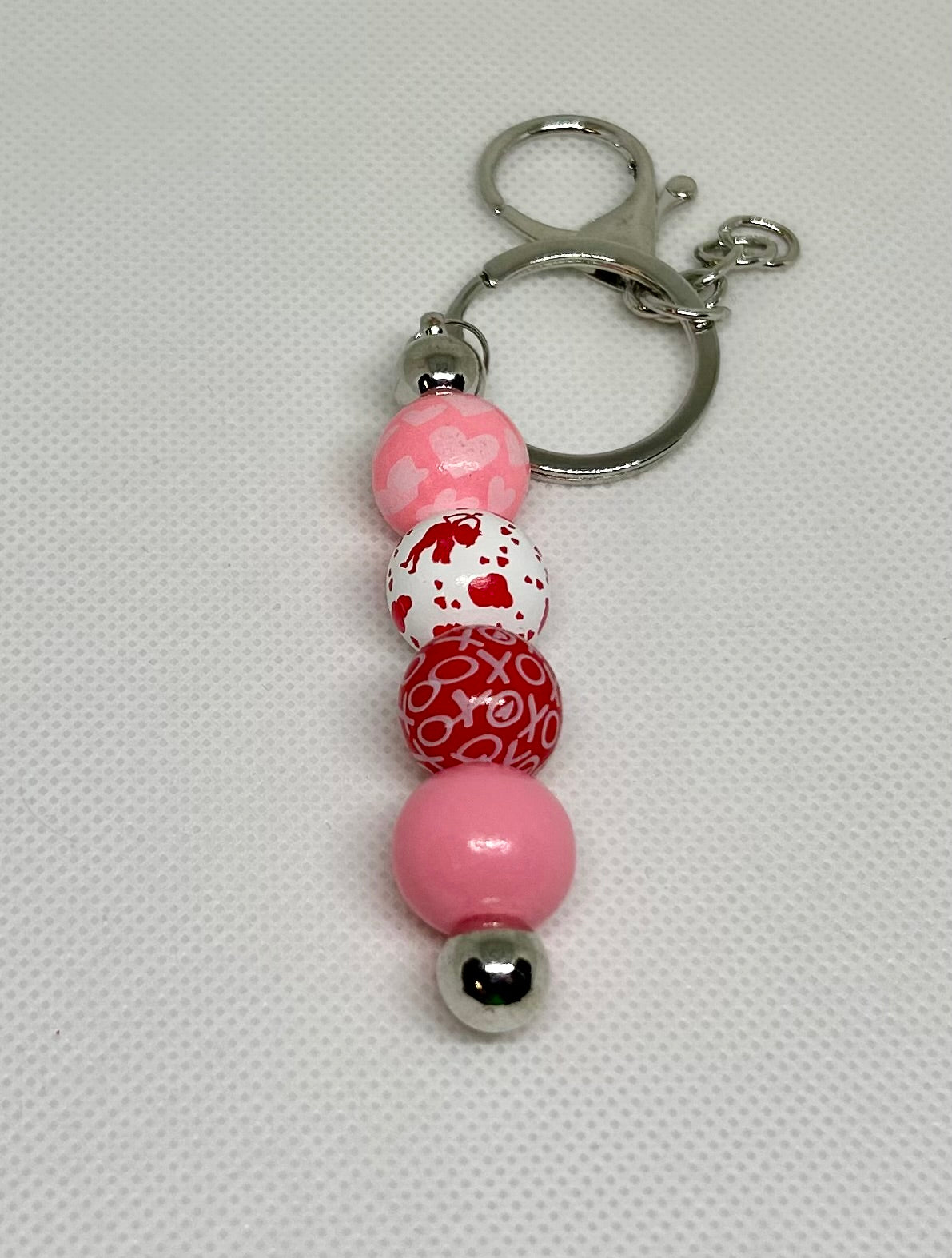 Wood Beaded Keychain