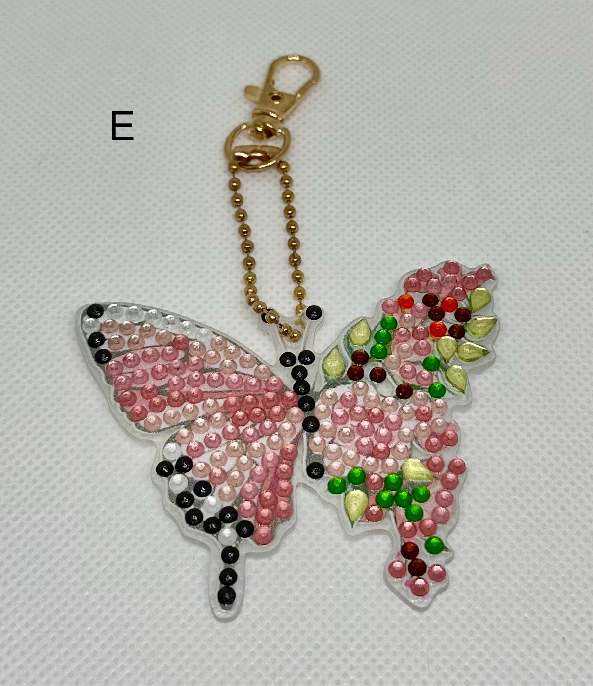 Rhinestone Butterfly Keychain