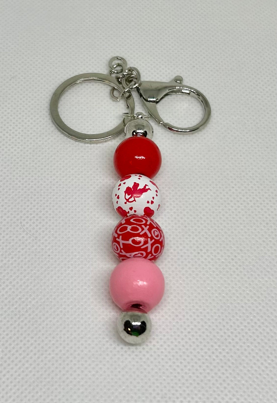 Wood Beaded Keychain