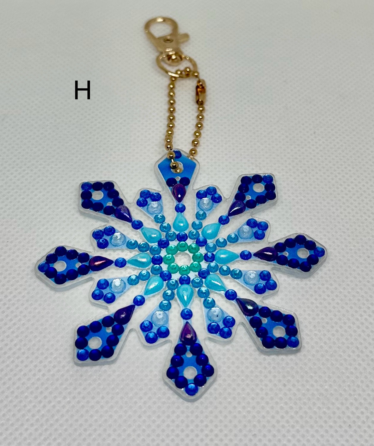 Rhinestone Snowflake Keychain