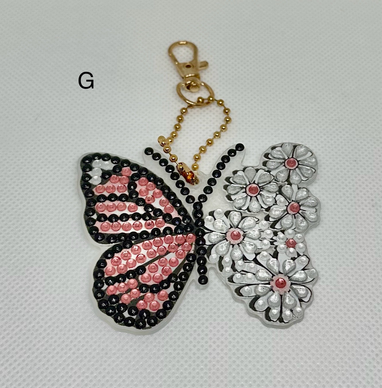 Rhinestone Butterfly Keychain