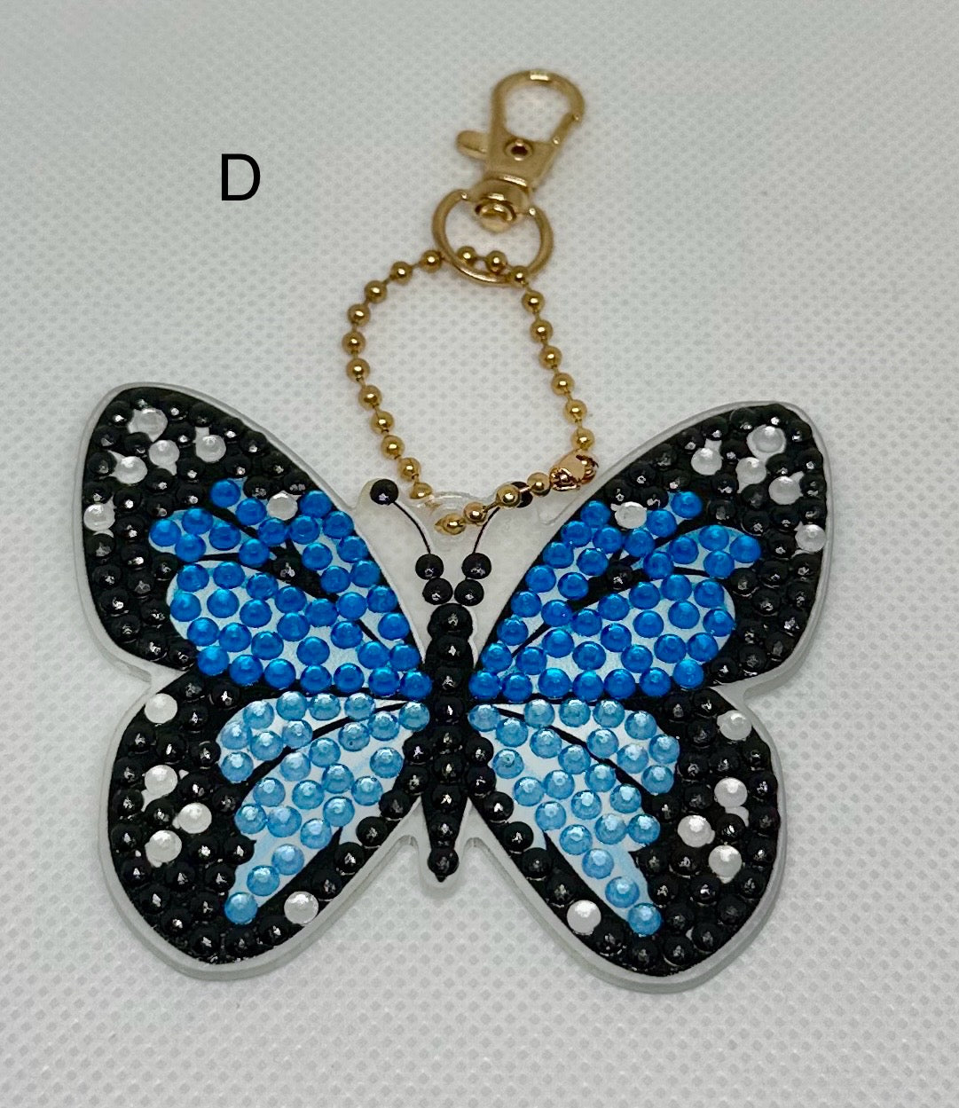 Rhinestone Butterfly Keychain