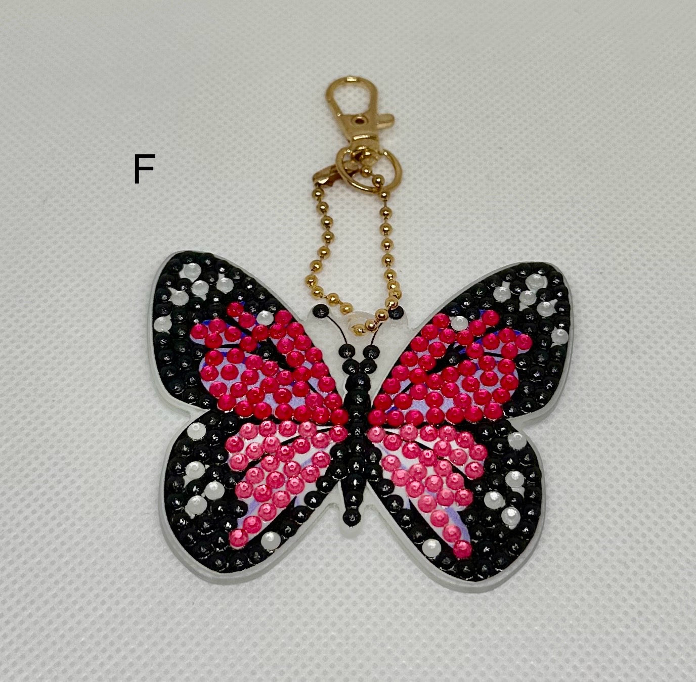 Rhinestone Butterfly Keychain