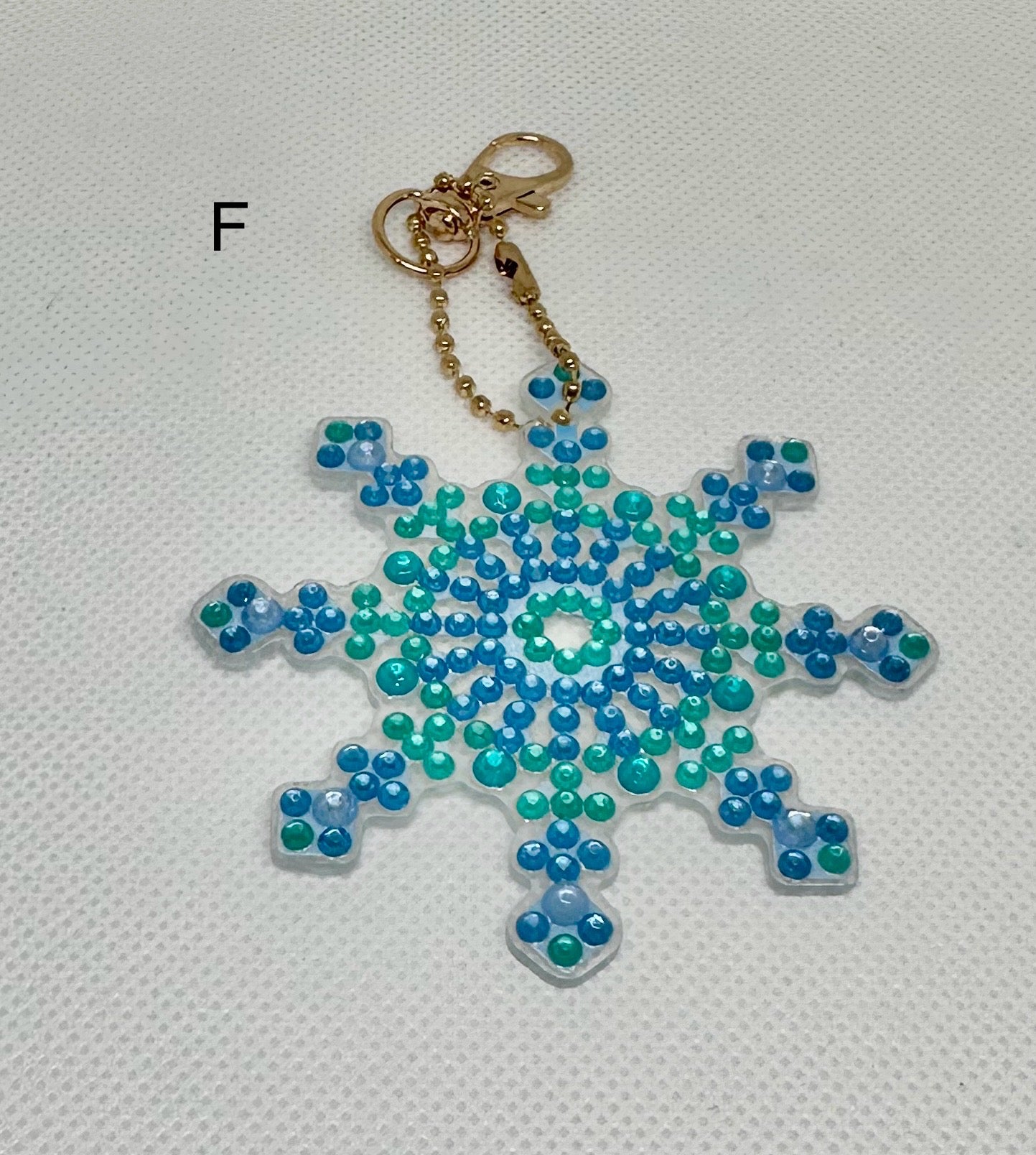 Rhinestone Snowflake Keychain