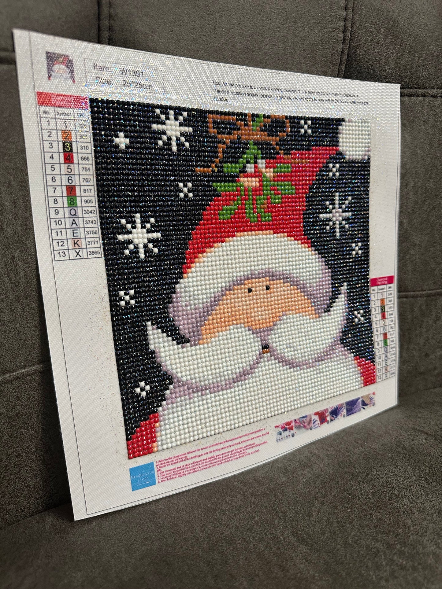 Santa Face with Snowflakes - Diamond Art