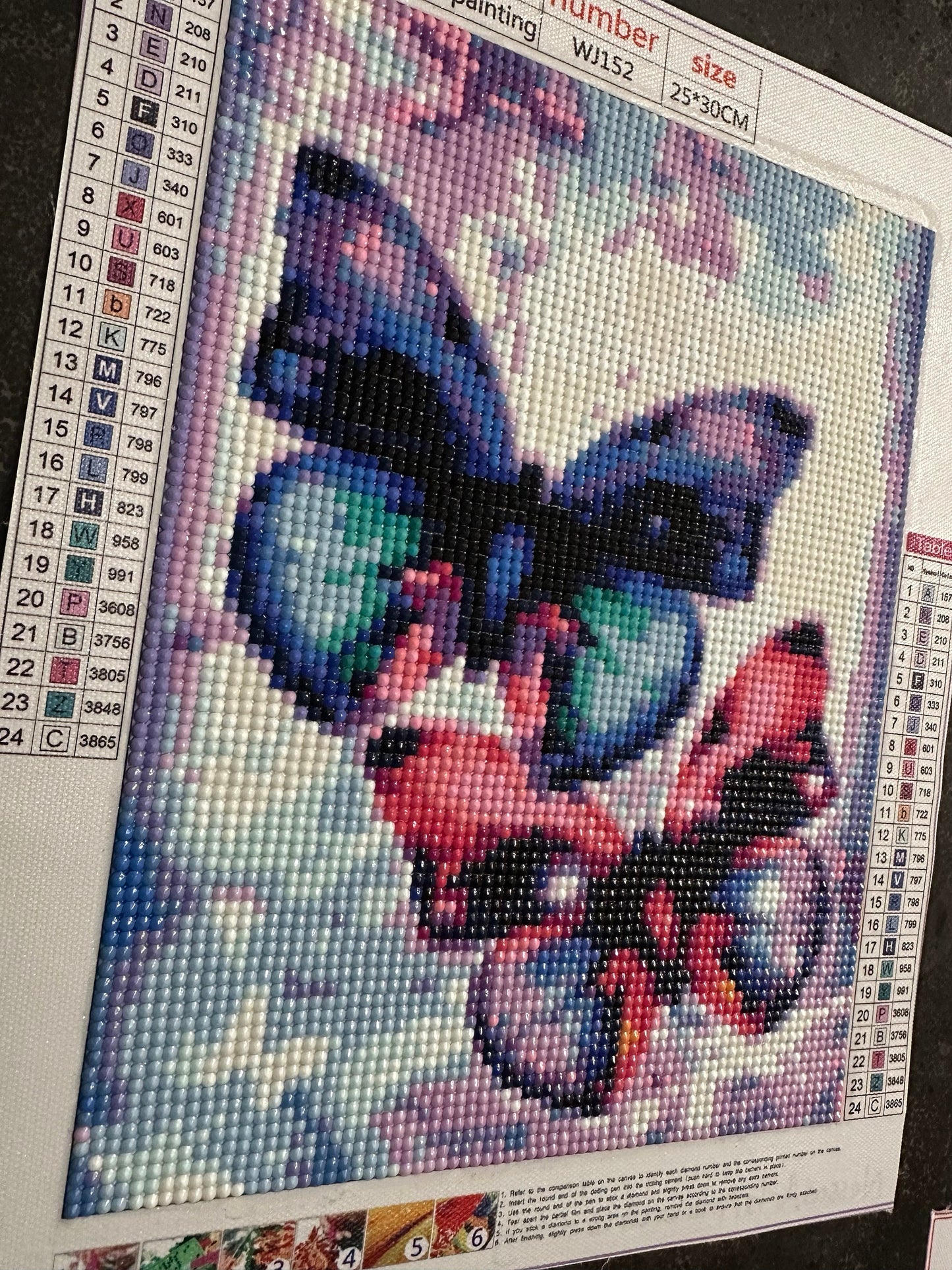 Blue & Pink Butterflies - Diamond Art