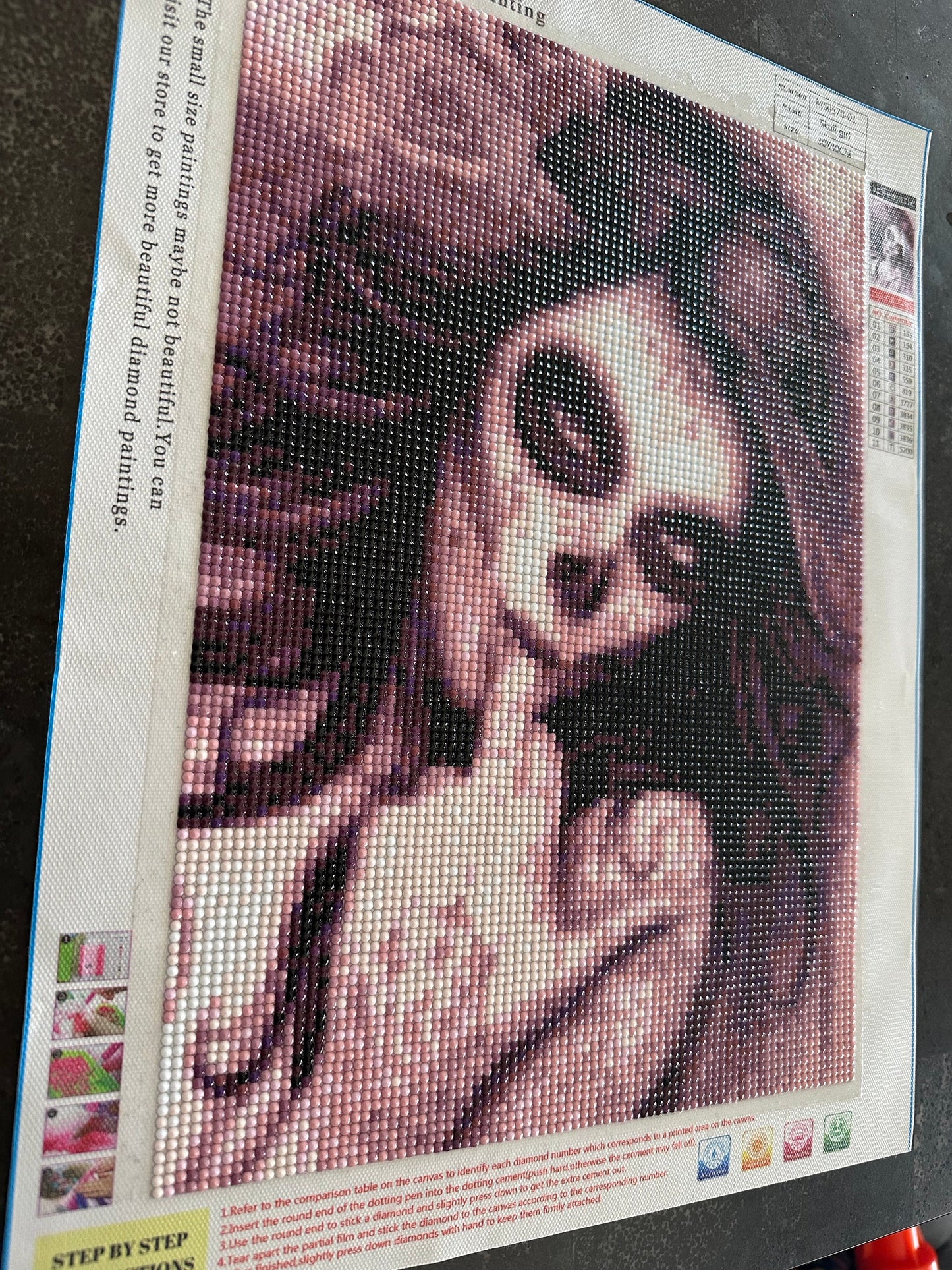 Day of the Dead girl, with middle finger in mouth - Diamond Art