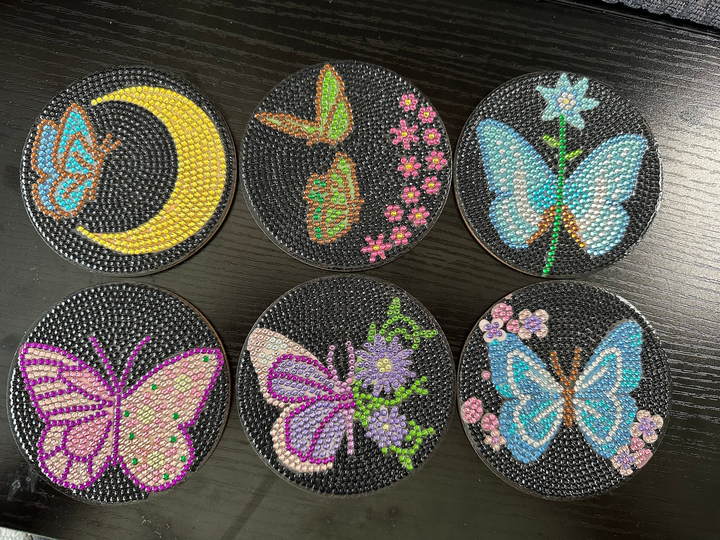 Butterfly Coasters (set of 6) - Diamond Art