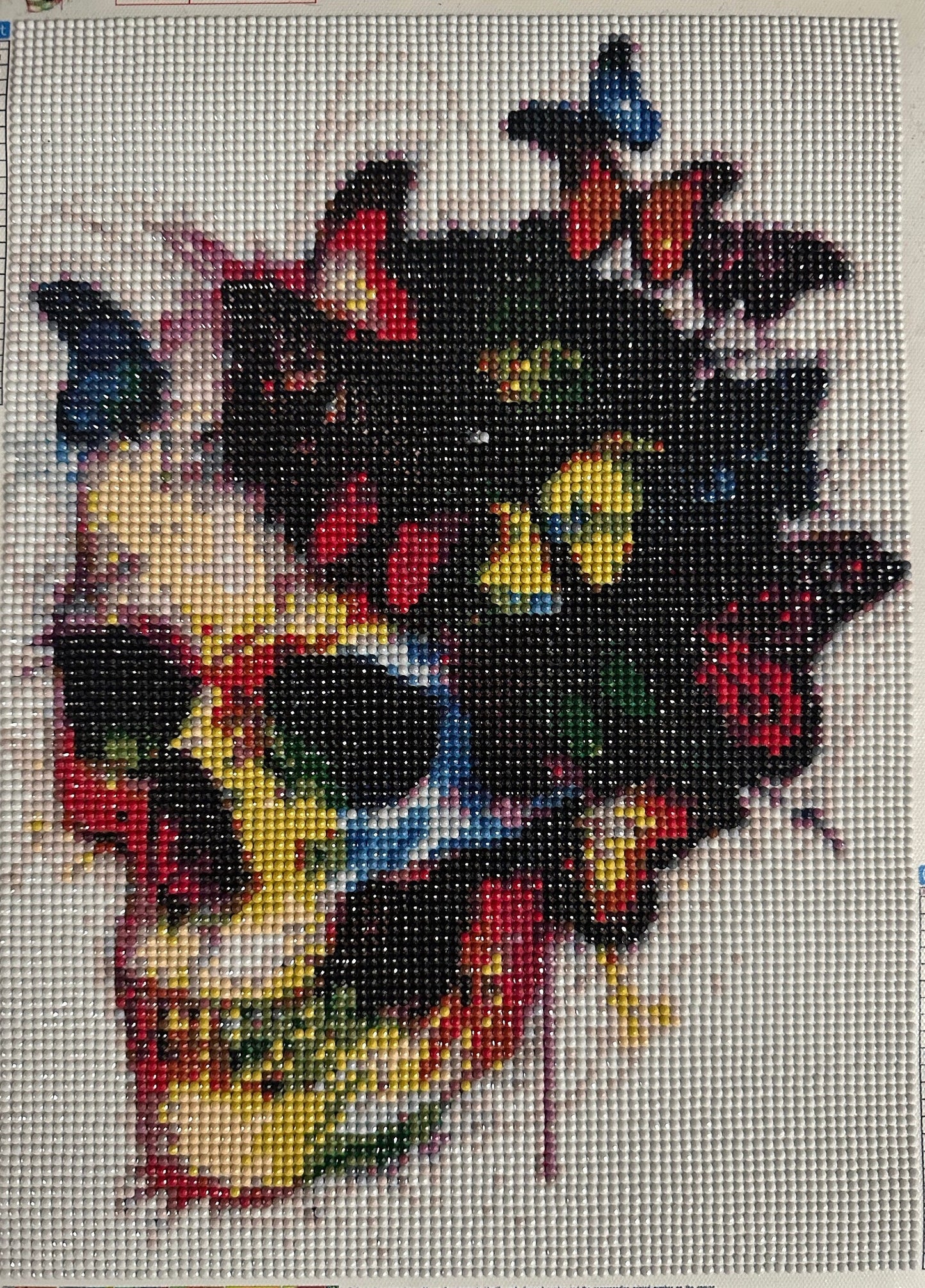 Rainbow Skull with Butterflies - Diamond Art