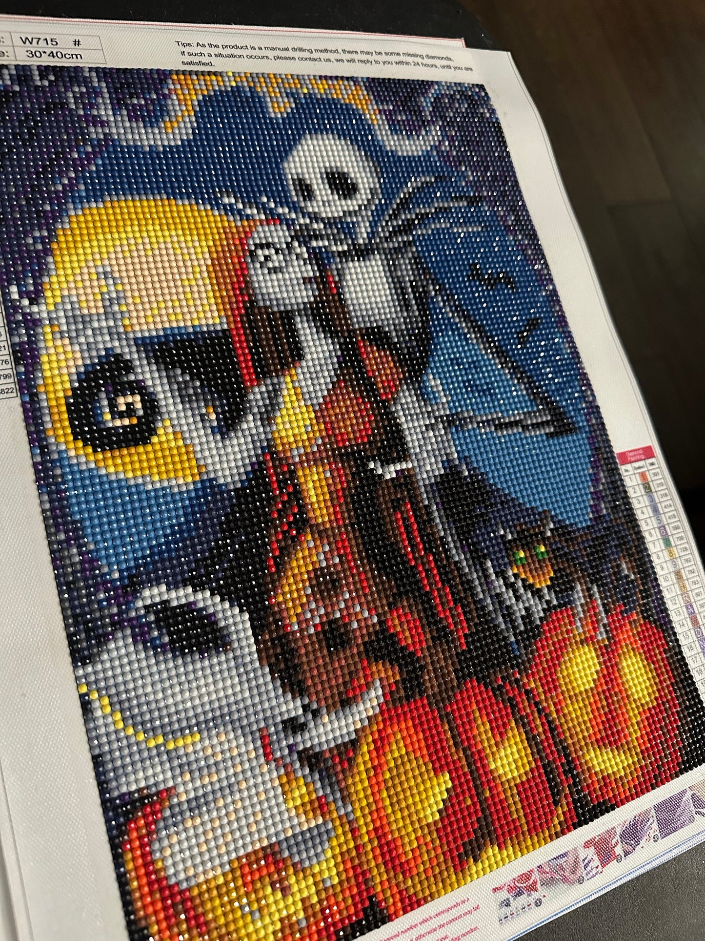 Jack & Sally, and Pumpkins - Diamond Art