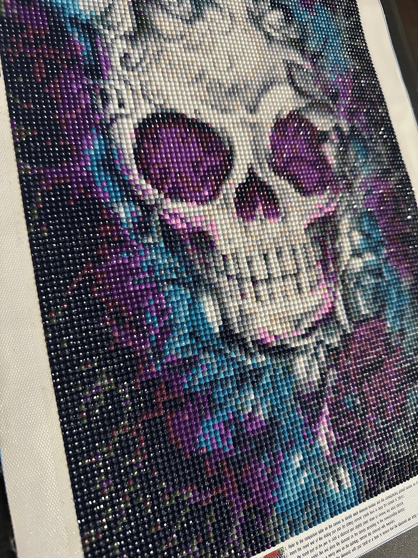 Skull with Purple Eyes - Diamond Art