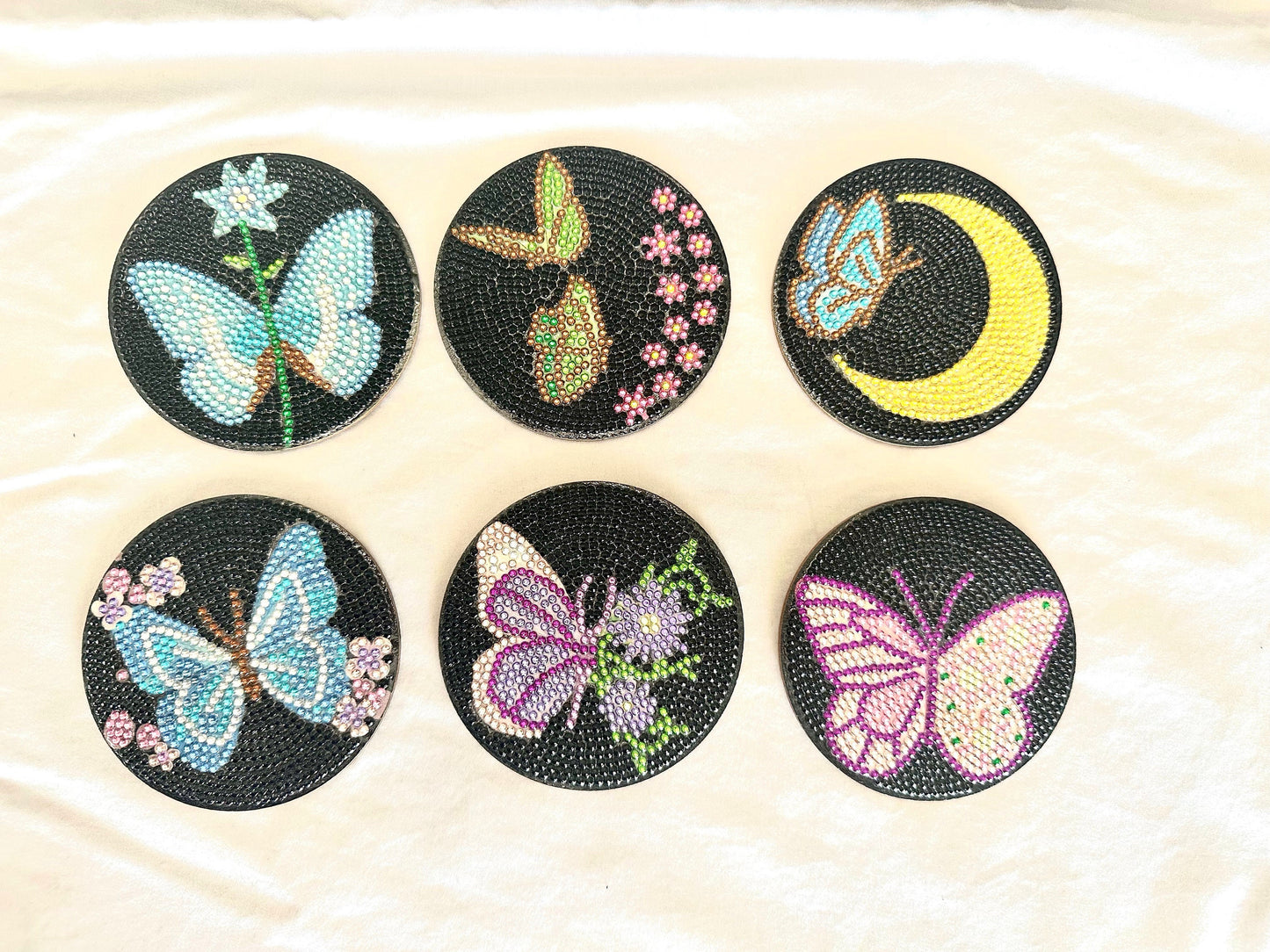 Butterfly Coasters (set of 6) - Diamond Art