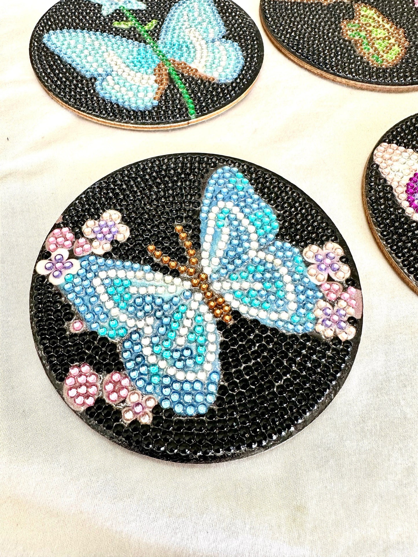 Butterfly Coasters (set of 6) - Diamond Art