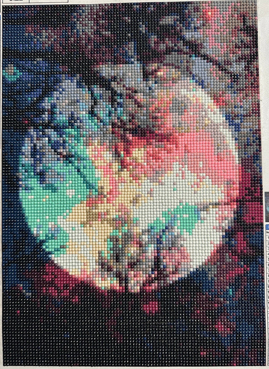 Rainbow Moon in the Trees - Diamond Art