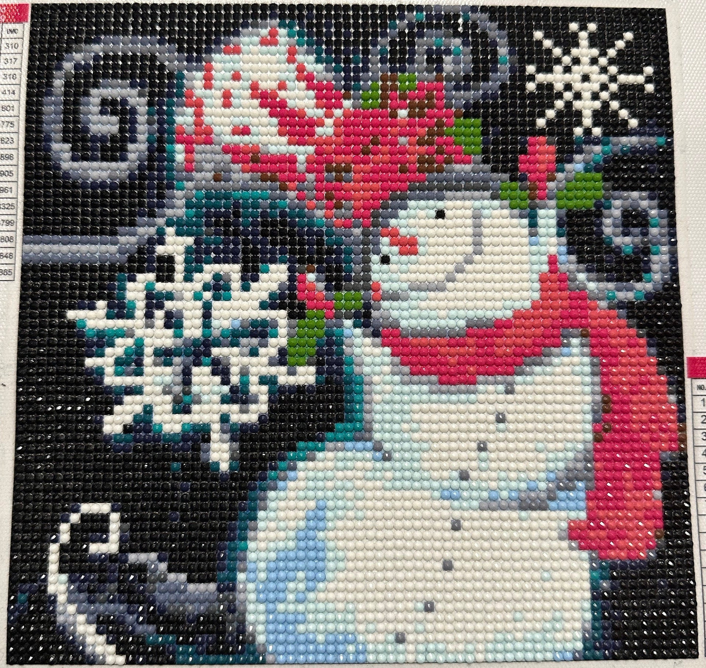 Snowman with Snowflakes - Diamond Art