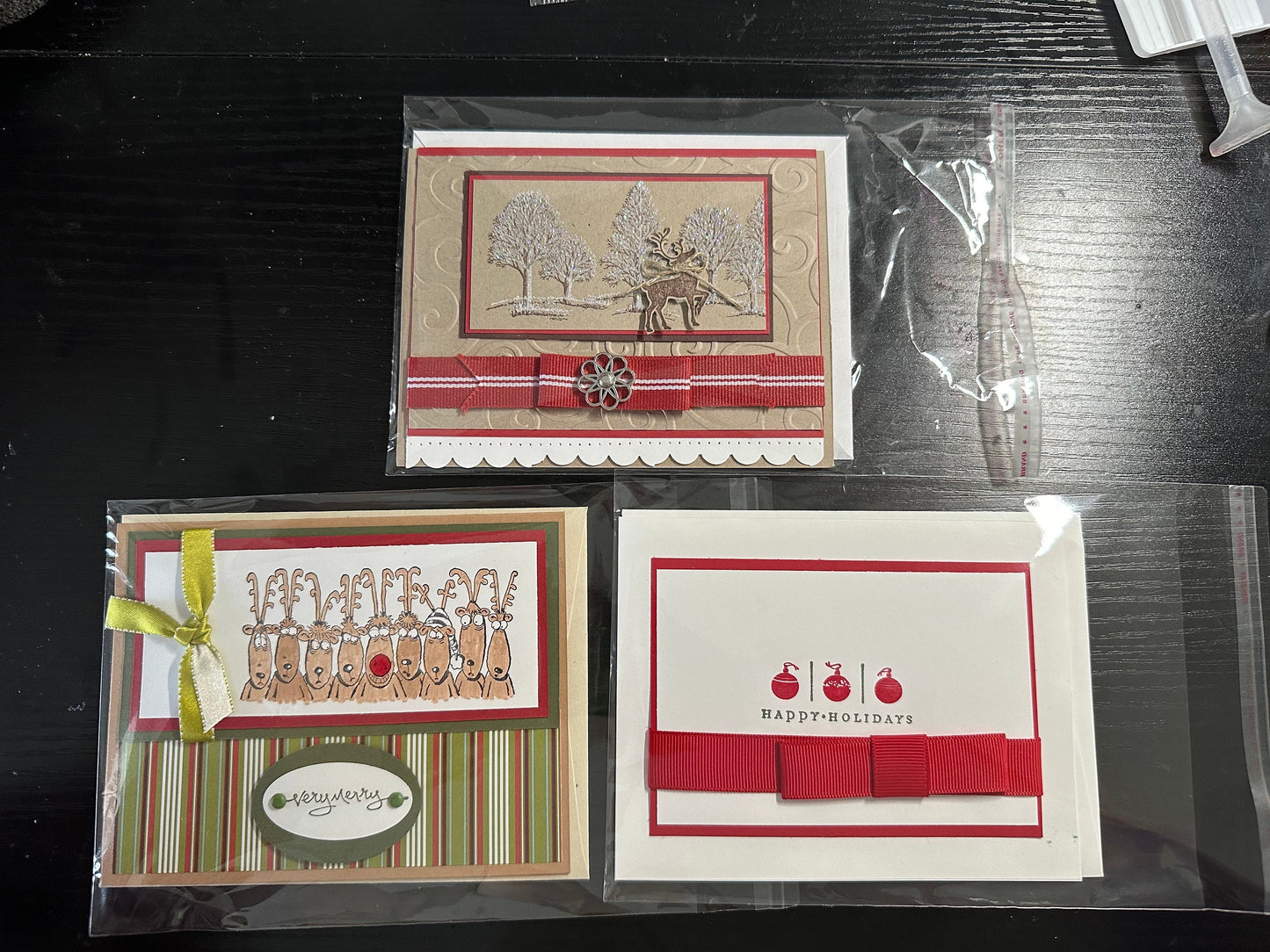 Handmade Greeting Cards. Set of three