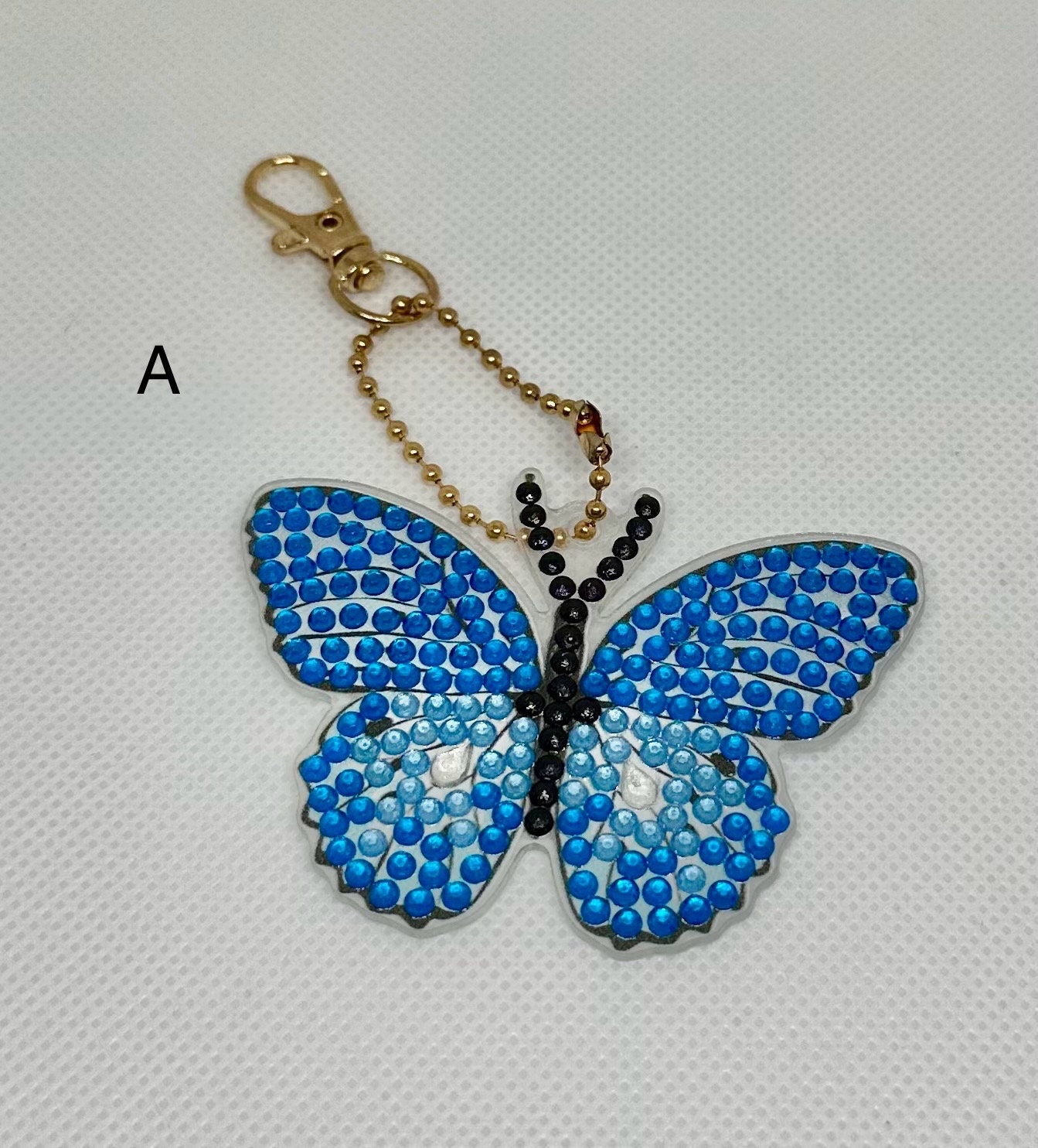 Rhinestone Butterfly Keychain