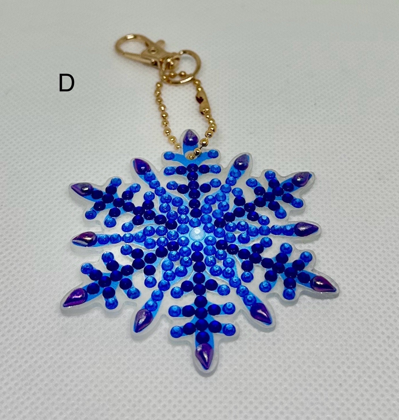 Rhinestone Snowflake Keychain