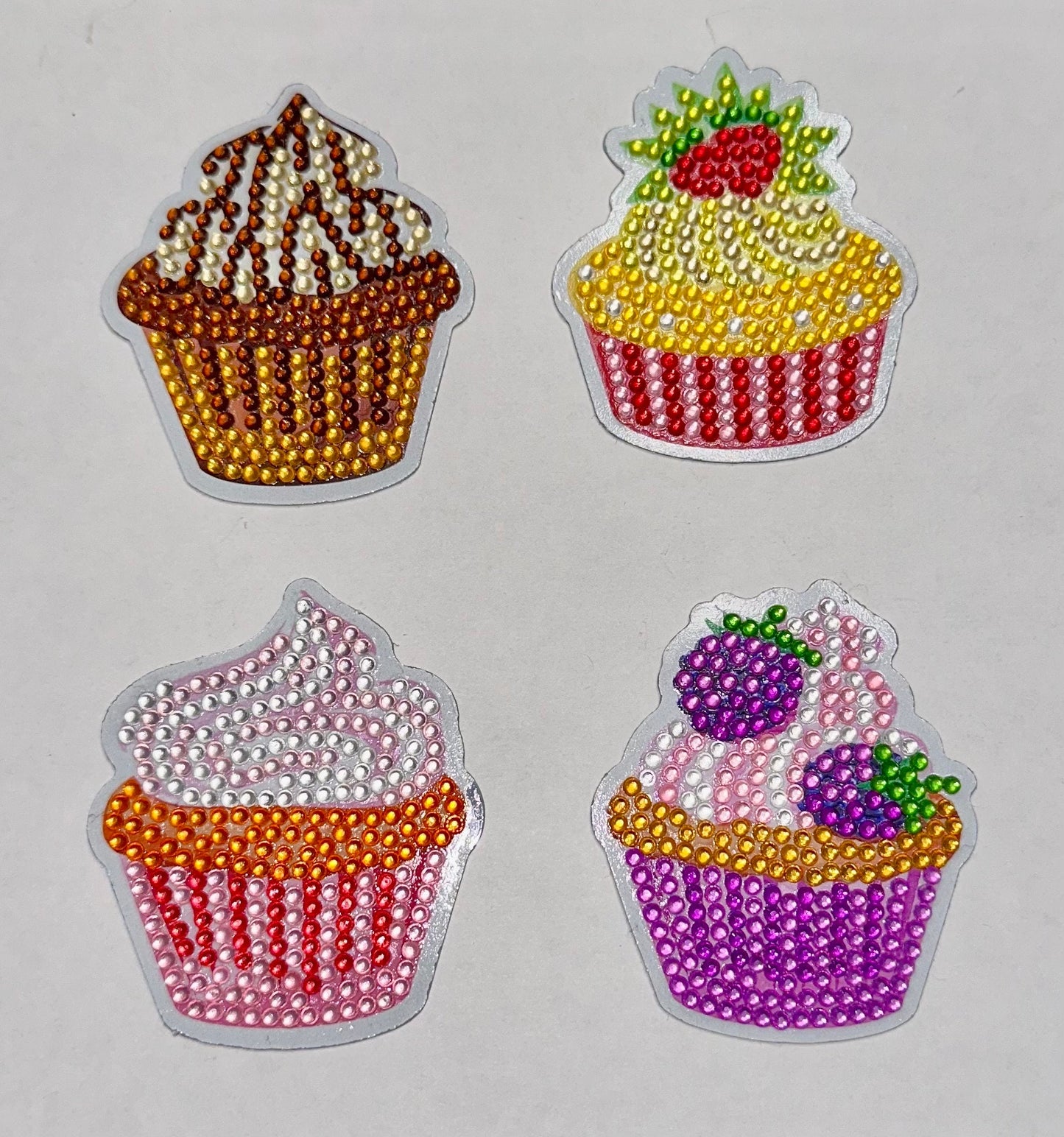 Cupcake Magnets (set of 4) - Diamond Art