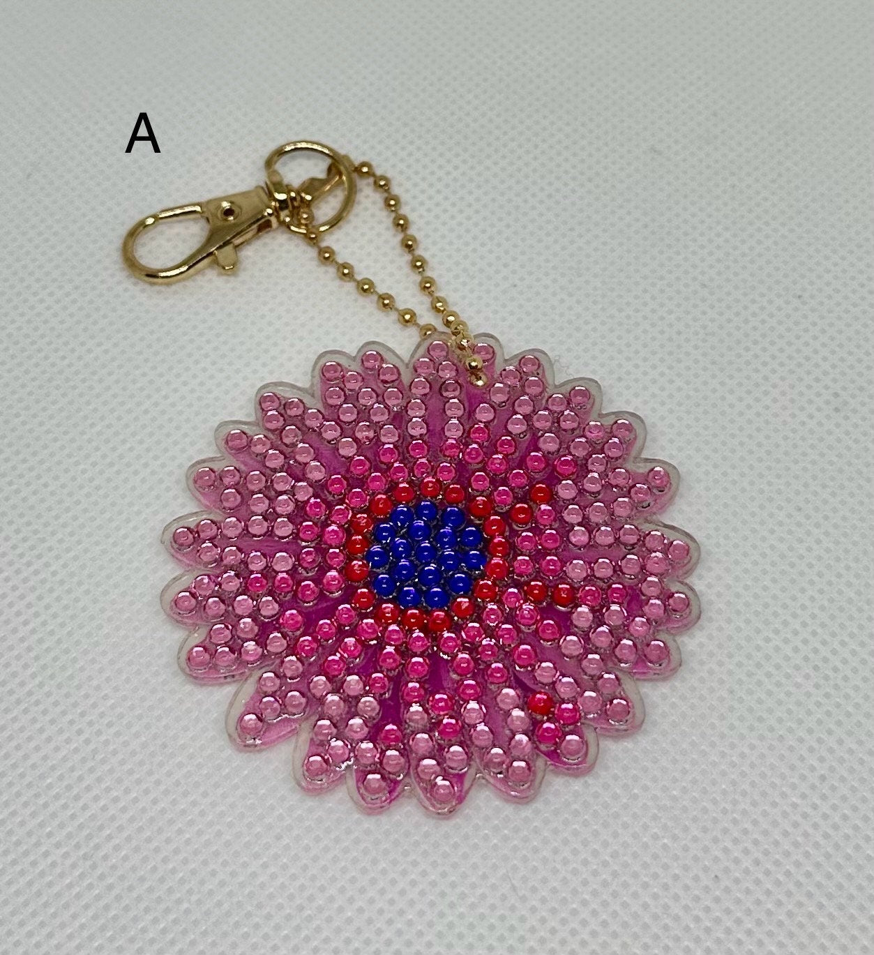 Rhinestone Flower Keychain