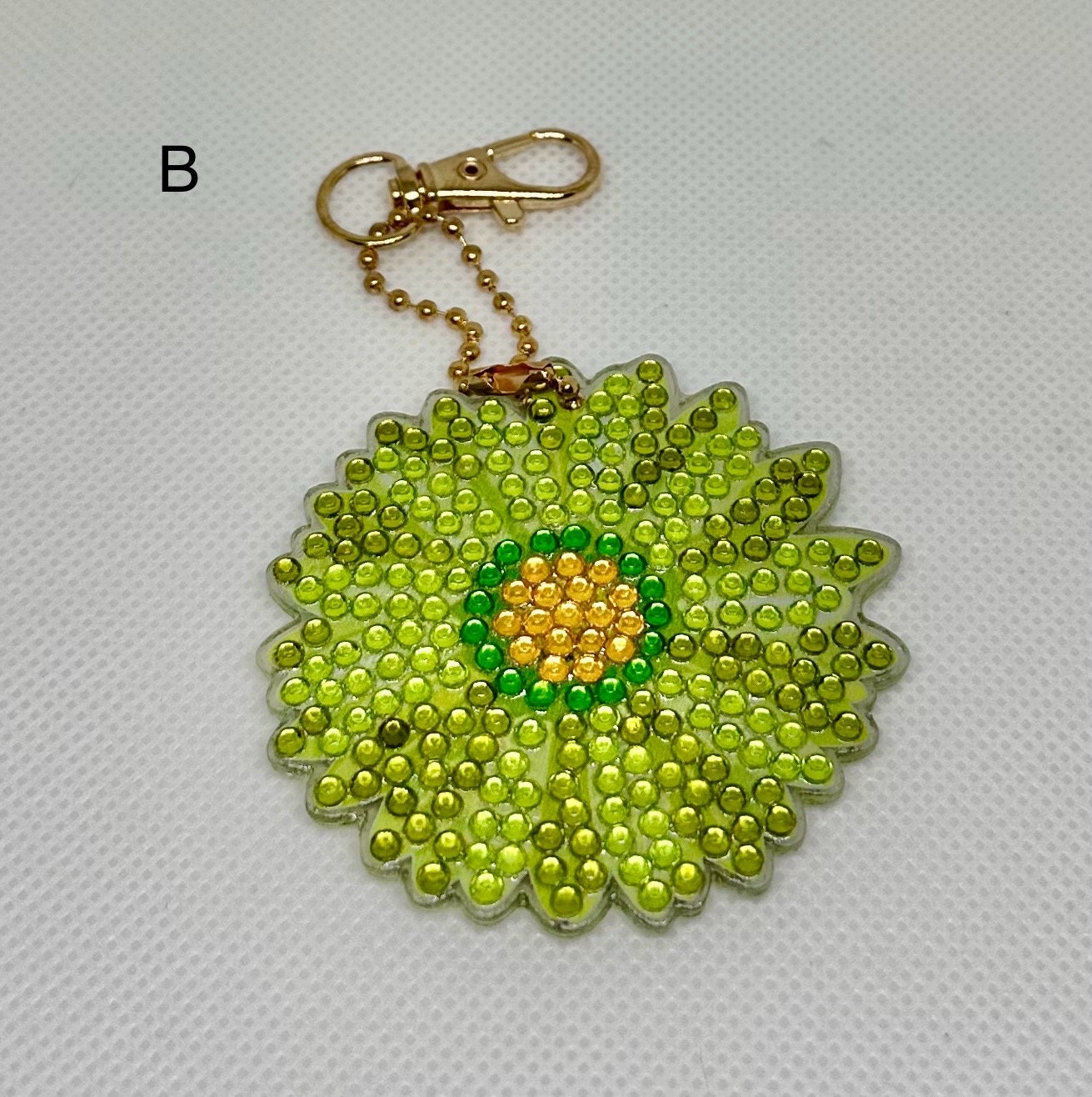 Rhinestone Flower Keychain