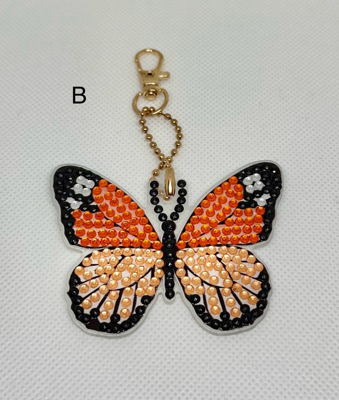 Rhinestone Butterfly Keychain